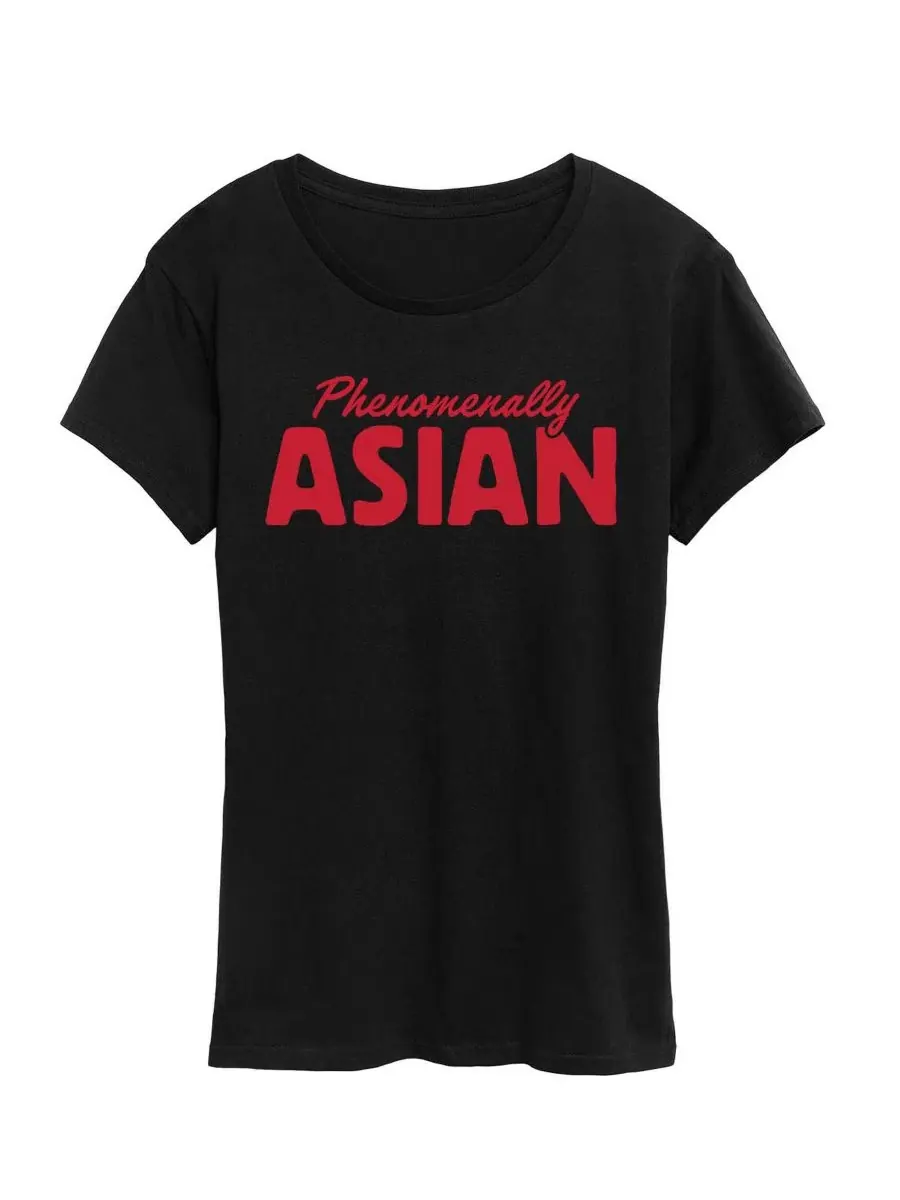 Футболка с принтом Phenomenally Asian, Plus Size Hybrid Apparel — изображение 1 из 3, черный