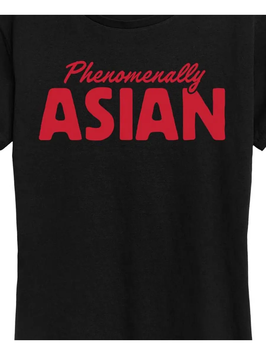 Футболка с принтом Phenomenally Asian, Plus Size Hybrid Apparel — изображение 2 из 3, черный