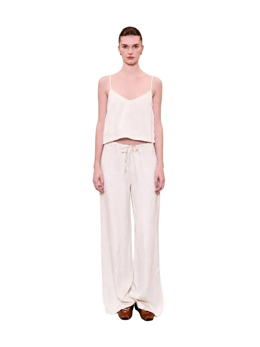 Брюки женские свободного кроя с широкими штанинами Daydreamers Relaxed Wide Leg Pants PCFG — изображение 6 из 7, бежевый