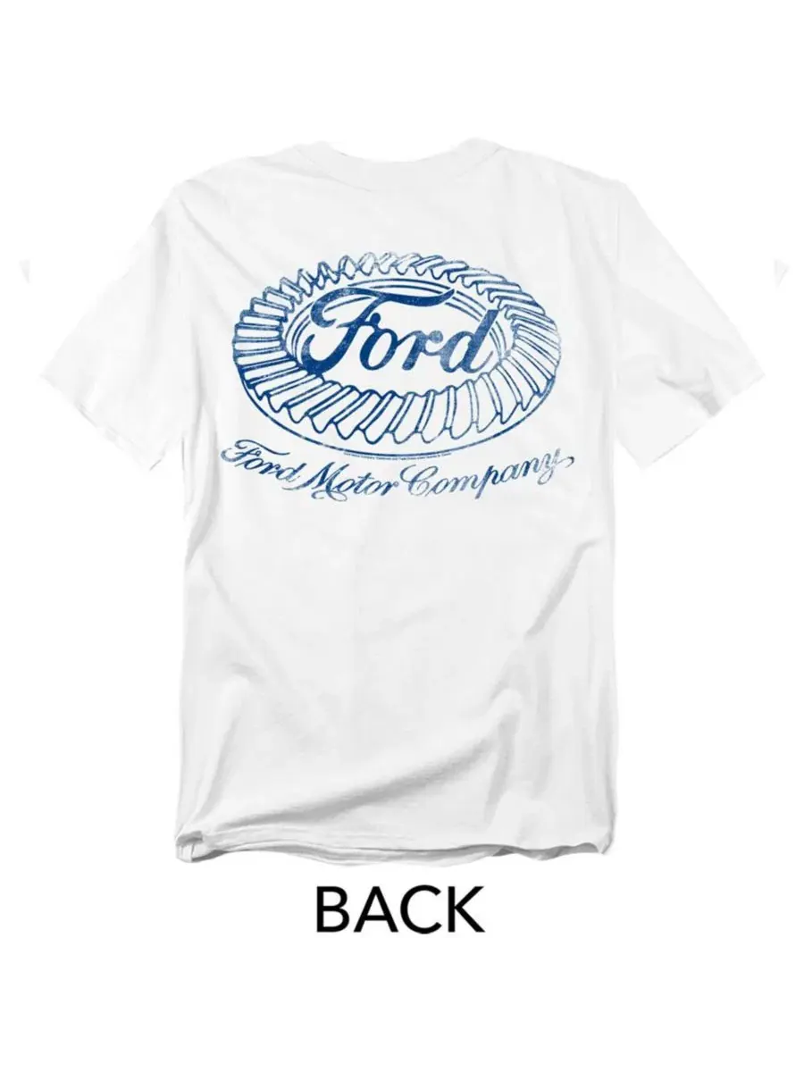 Футболка с принтом Front Back Mustang — изображение 3 из 3, белый