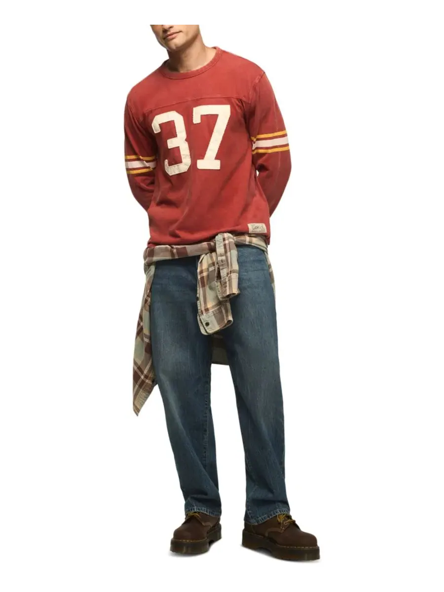 Футболка с длинным рукавом с номером игрока Lucky Brand — изображение 2 из 6, красный