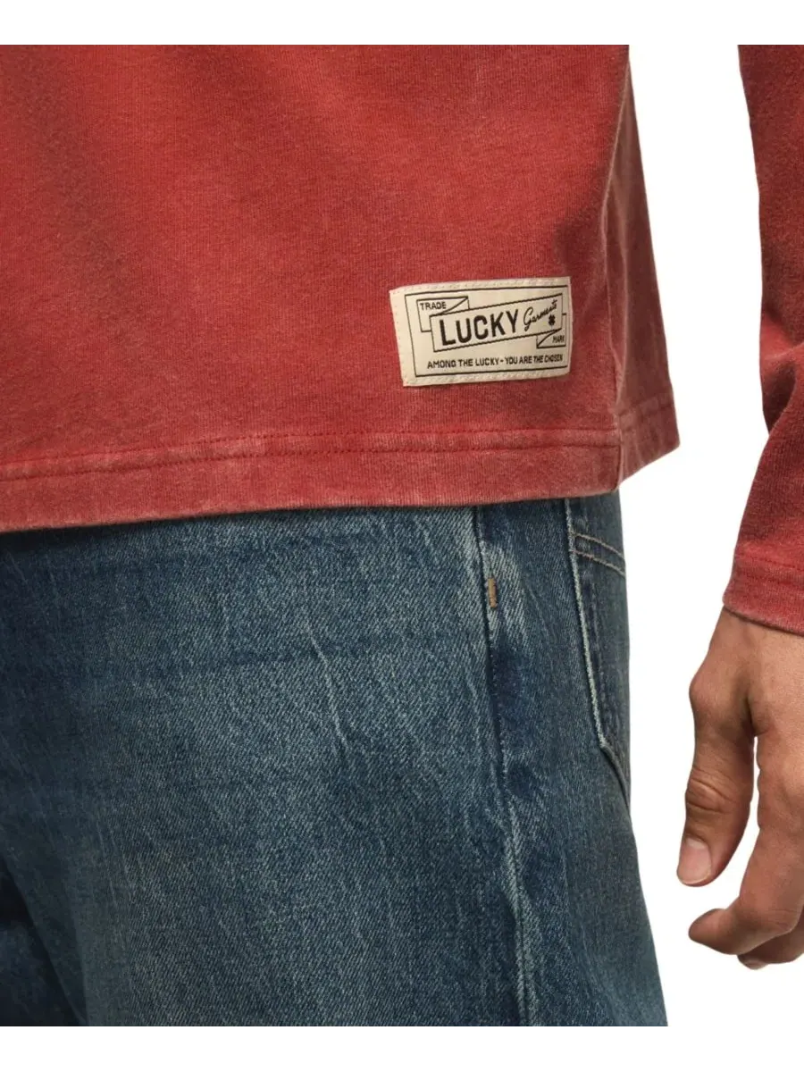 Футболка с длинным рукавом с номером игрока Lucky Brand — изображение 5 из 6, красный