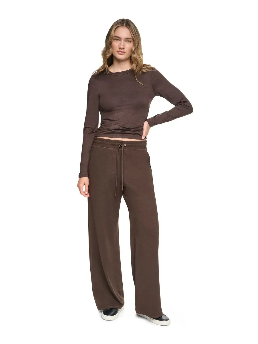 Топ с открытыми плечами с боковой сборкой, Espresso Spacedye DKNY Sport — изображение 6 из 13, бежевый