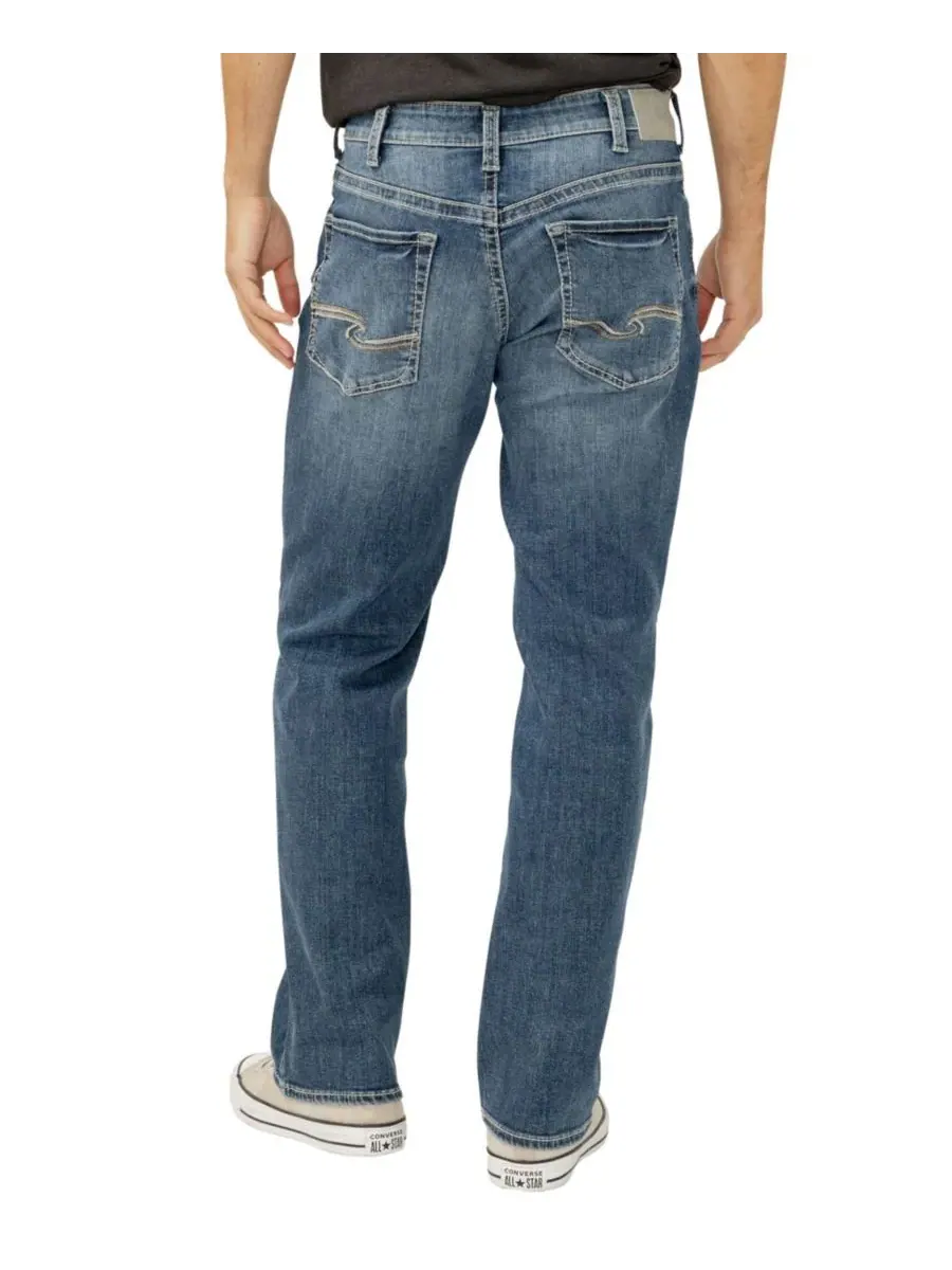 Мужские джинсы Gordie свободного прямого кроя Silver Jeans Co. — изображение 3 из 3, синий