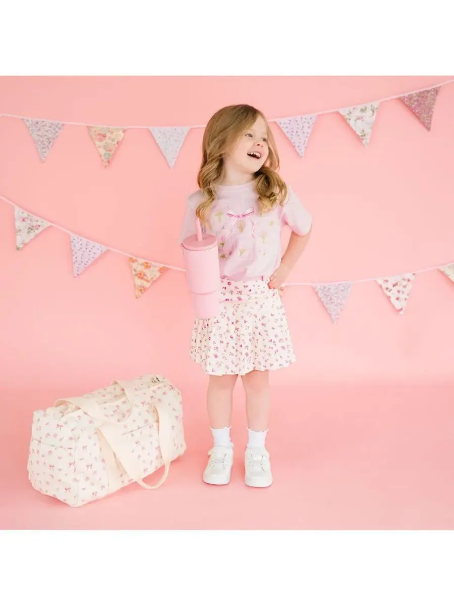 Футболка с коротким рукавом «Букет с бантом для маленькой девочки» Sweet Wink — изображение 4 из 5, розовый