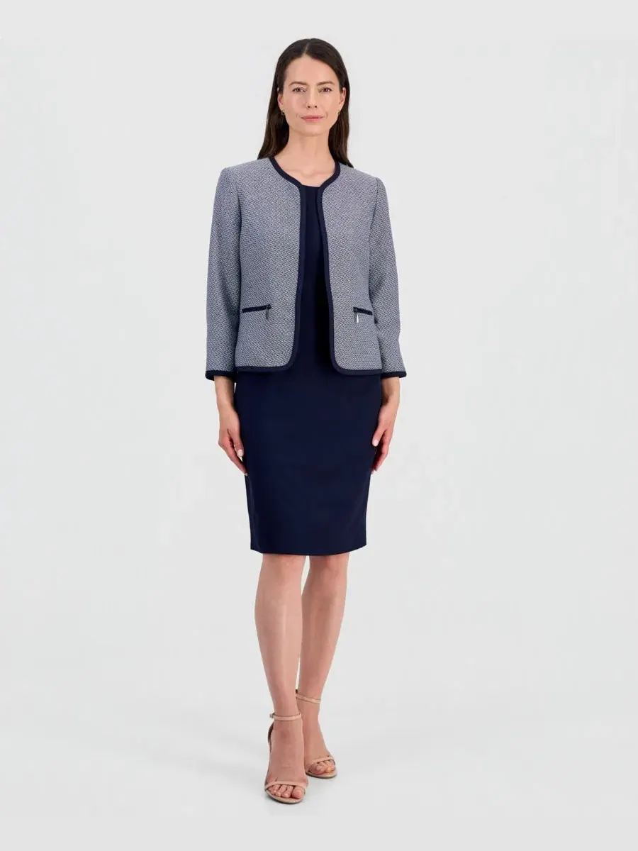 Комплект из кардигана и платья с имперским швом Le Suit