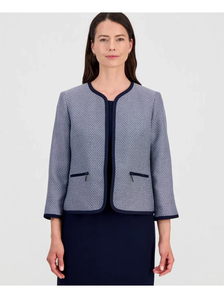 Комплект из кардигана и платья с имперским швом Le Suit — изображение 7 из 8, белый