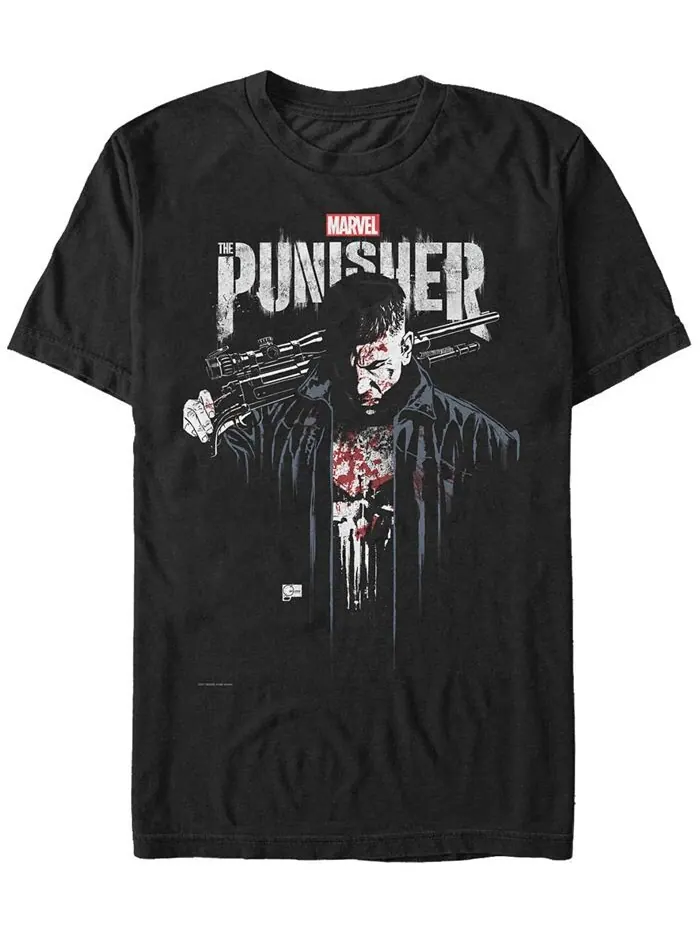 Мужская футболка с коротким рукавом Marvel Punisher The Punisher Portrait Fifth Sun — изображение 1 из 1, черный
