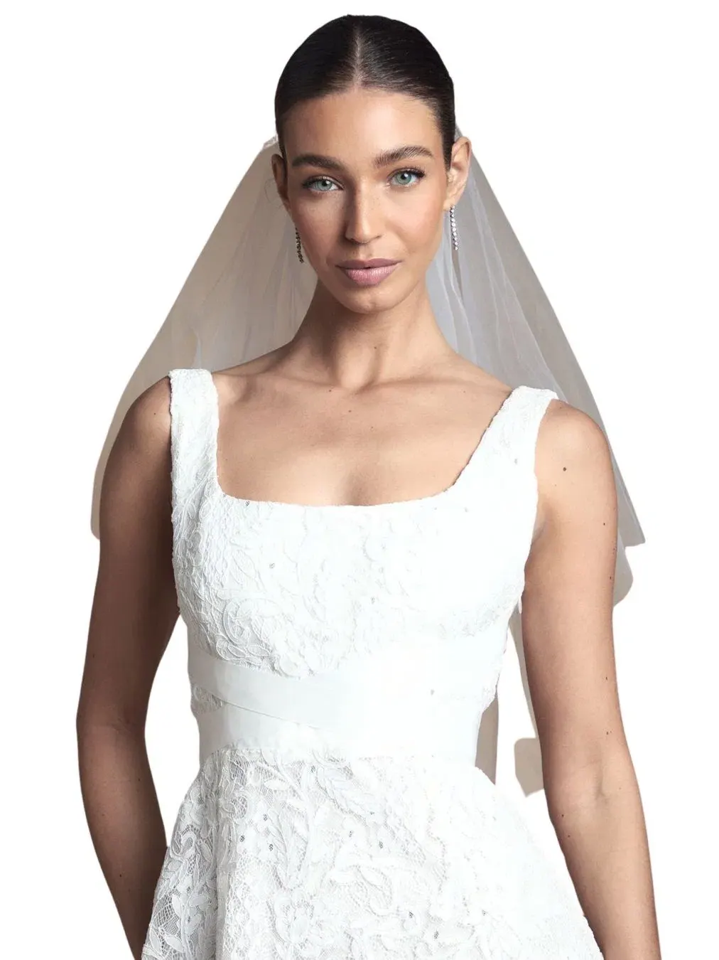 Платье-макси с кружевом и запахом, модель Lace Wrap Coast — изображение 4 из 5, белый