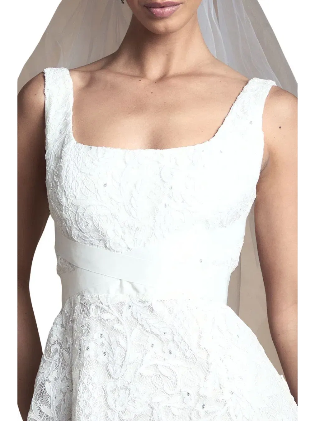 Платье-макси с кружевом и запахом, модель Lace Wrap Coast — изображение 5 из 5, белый