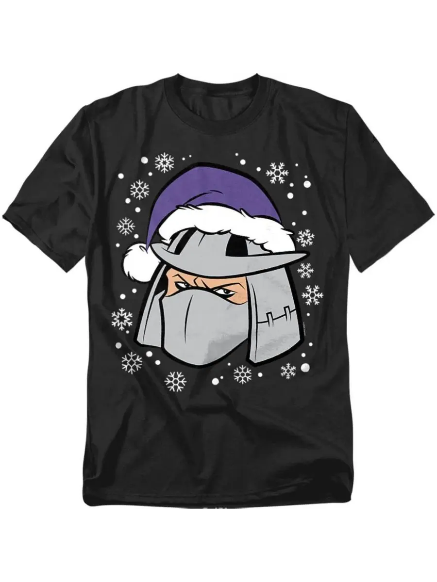 Футболка с принтом Shredder Christmas Hat Teenage Mutant Ninja Turtles — изображение 1 из 3, черный