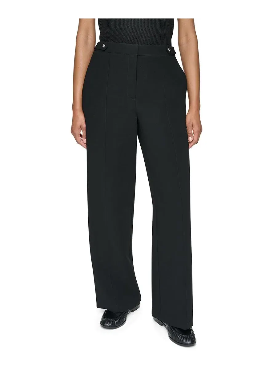 Брюки прямого кроя с высокой посадкой DKNY