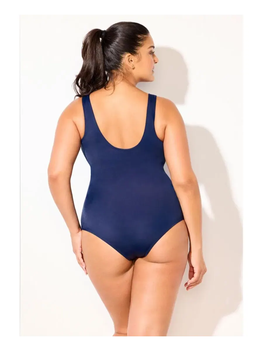 Цельный купальник с высоким вырезом и утяжкой живота, модель High Neck Tummy Control Swimsuits for — изображение 2 из 4