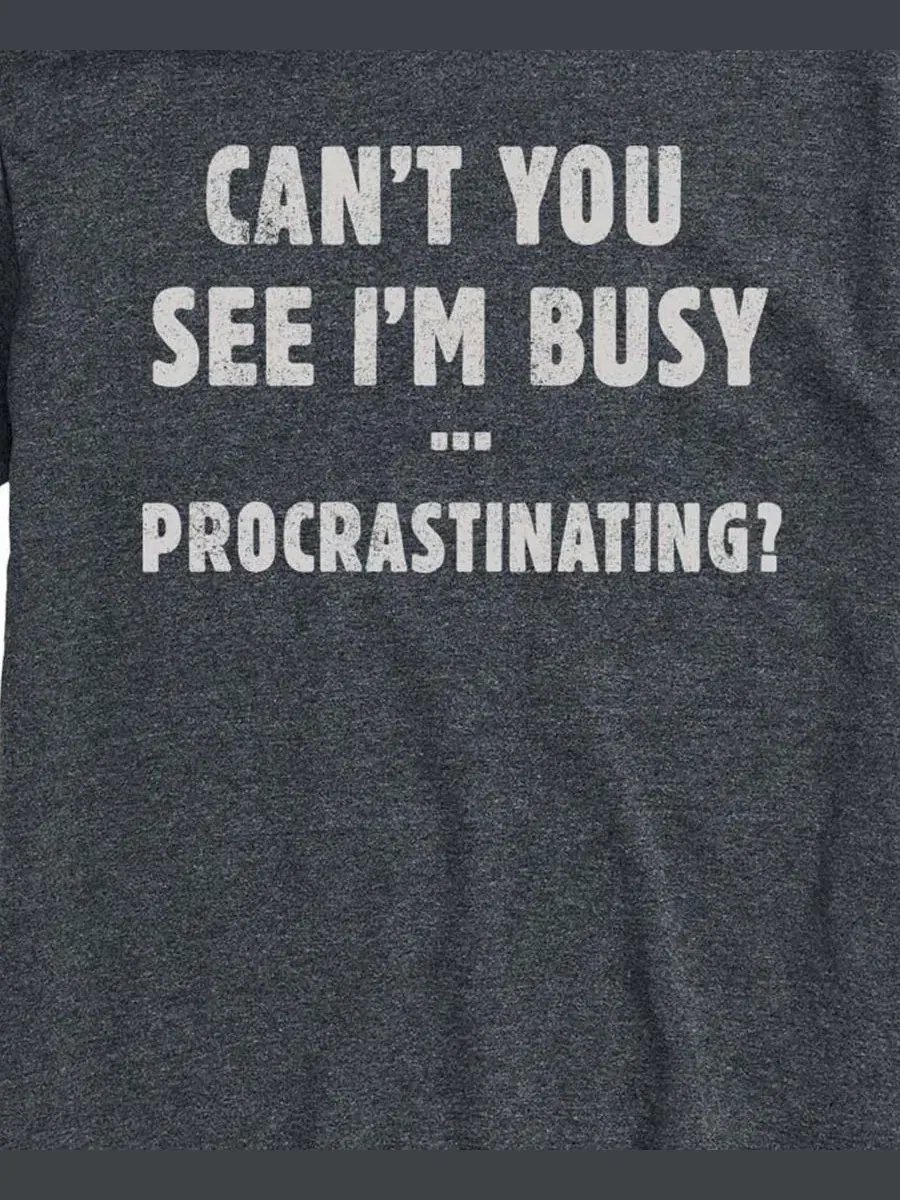 Футболка с коротким рукавом с принтом, модель Busy Procrastinating AIRWAVES — изображение 3 из 3, темно-серый