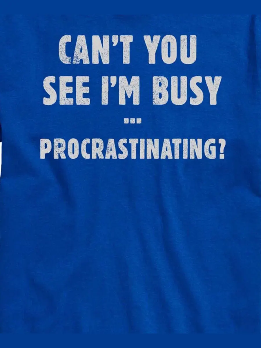 Футболка с коротким рукавом с принтом Busy Procrastinating AIRWAVES — изображение 3 из 3, синий