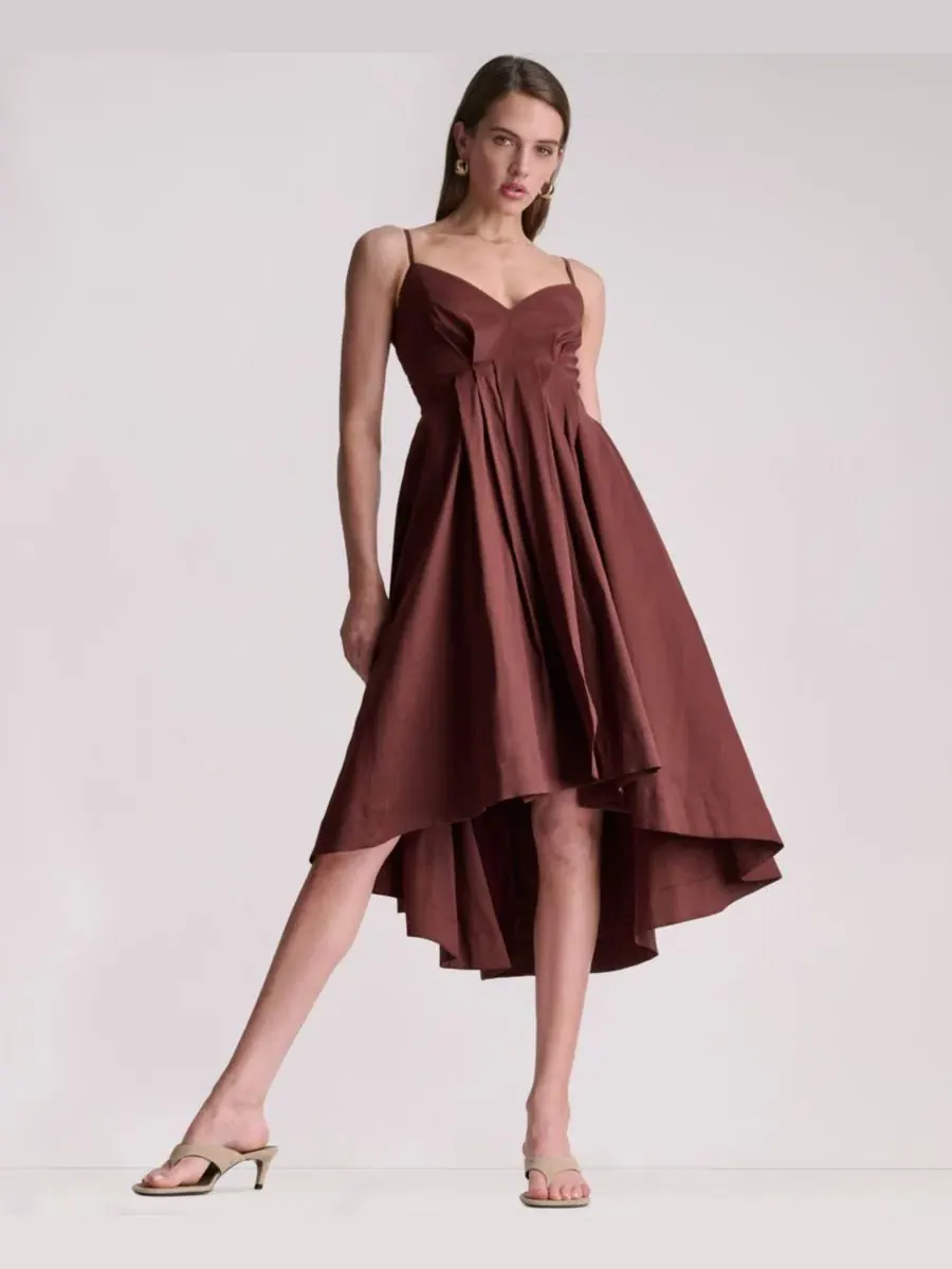 Платье миди без рукавов с запахом BCBG, Espresso Dusk — изображение 1 из 11, бежевый