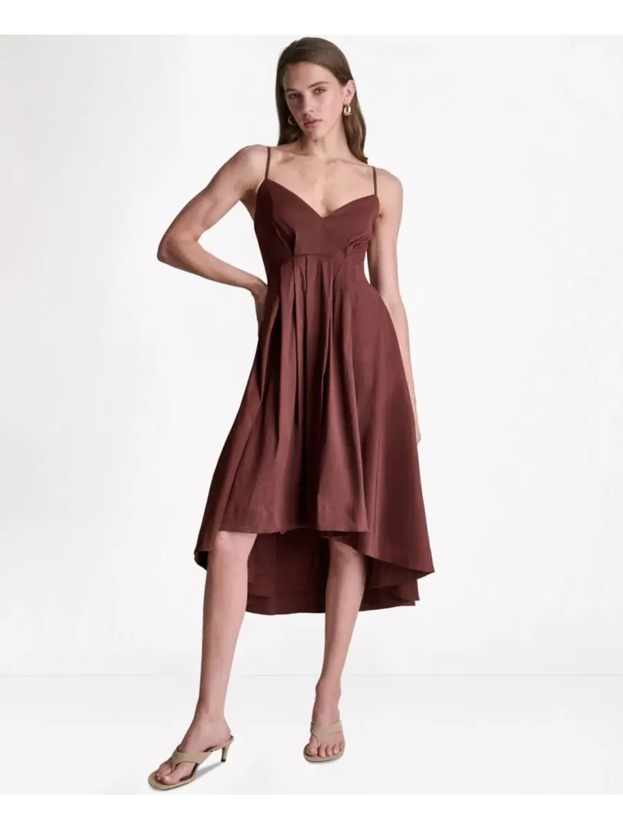 Платье миди без рукавов с запахом BCBG, Espresso Dusk — изображение 2 из 11, бежевый