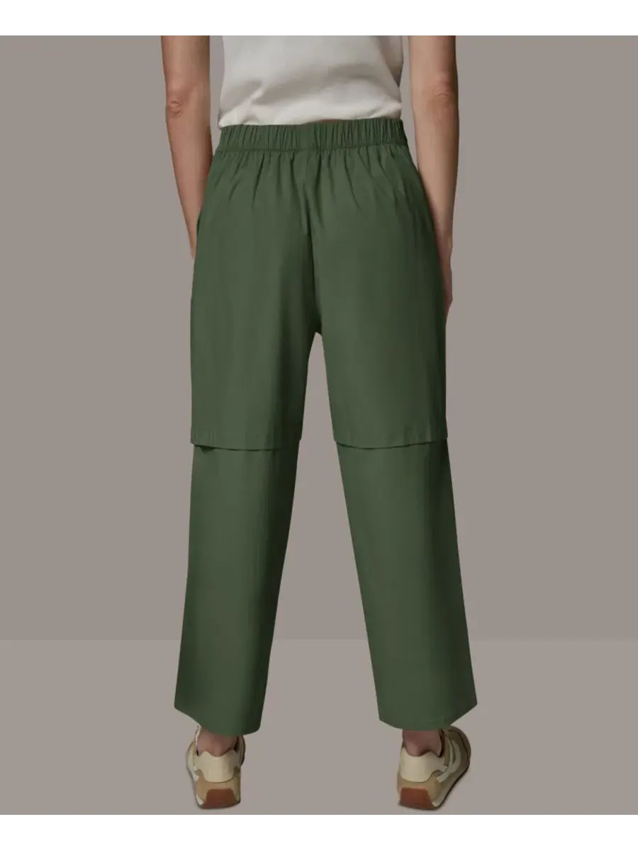 Брюки женские с высокой посадкой Paper Poplin Donna Karan Weekend — изображение 5 из 7, зеленый