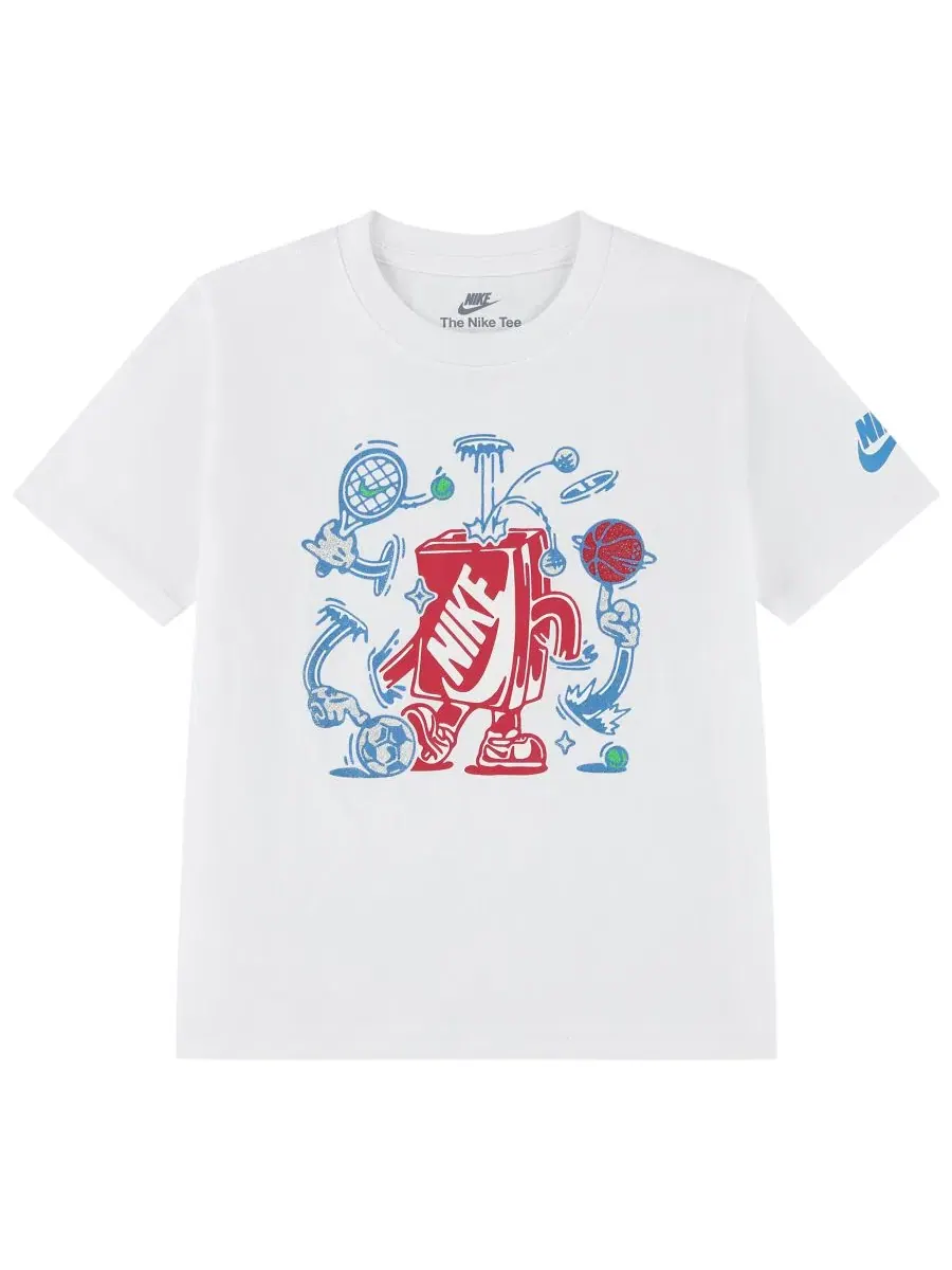 Футболка для мальчиков с принтом Boxy Juice Short-Sleeve Nike — изображение 1 из 3, белый