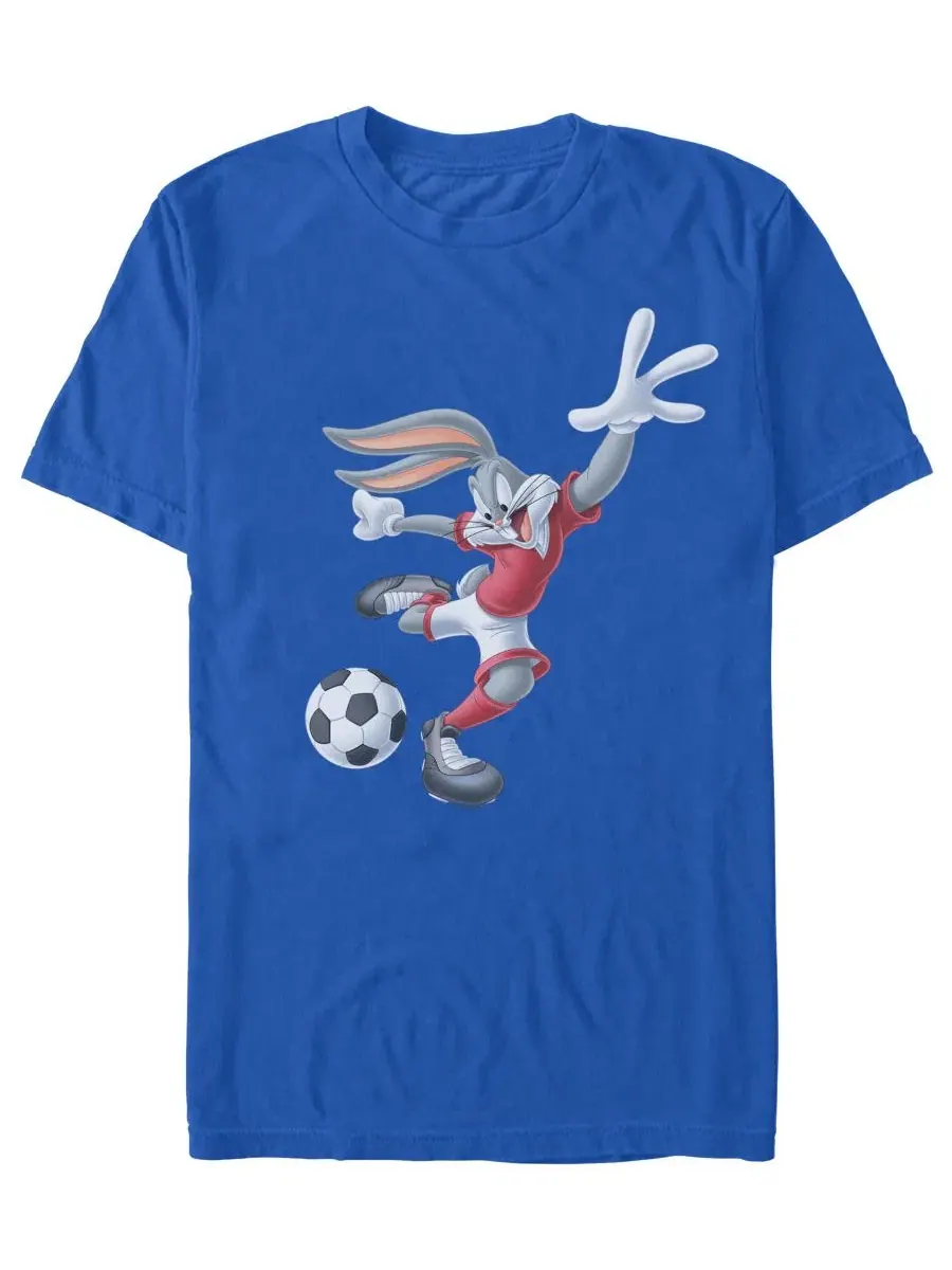 Футболка с принтом Futbol Bunnies с коротким рукавом Fifth Sun — изображение 1 из 3, королевский