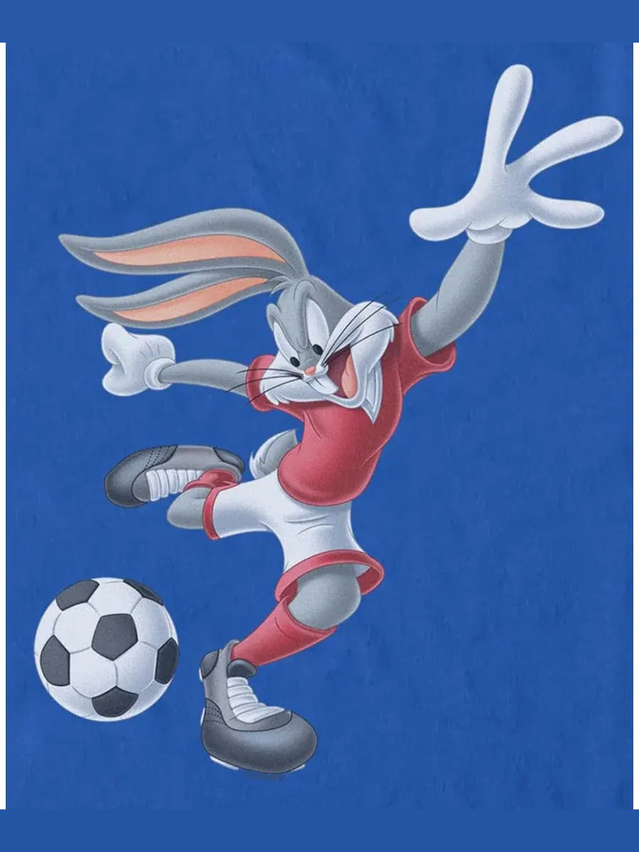 Футболка с принтом Futbol Bunnies с коротким рукавом Fifth Sun — изображение 3 из 3, королевский
