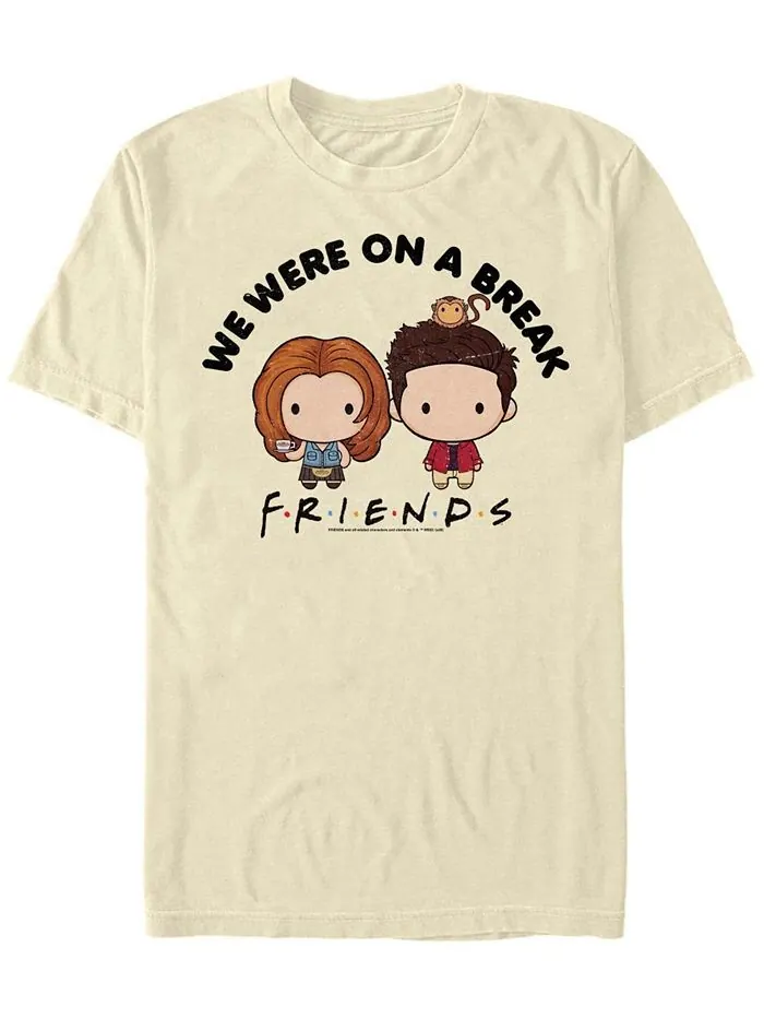 Мужская футболка Friends Chibi On Break с короткими рукавами Fifth Sun — изображение 1 из 1, прозрачный