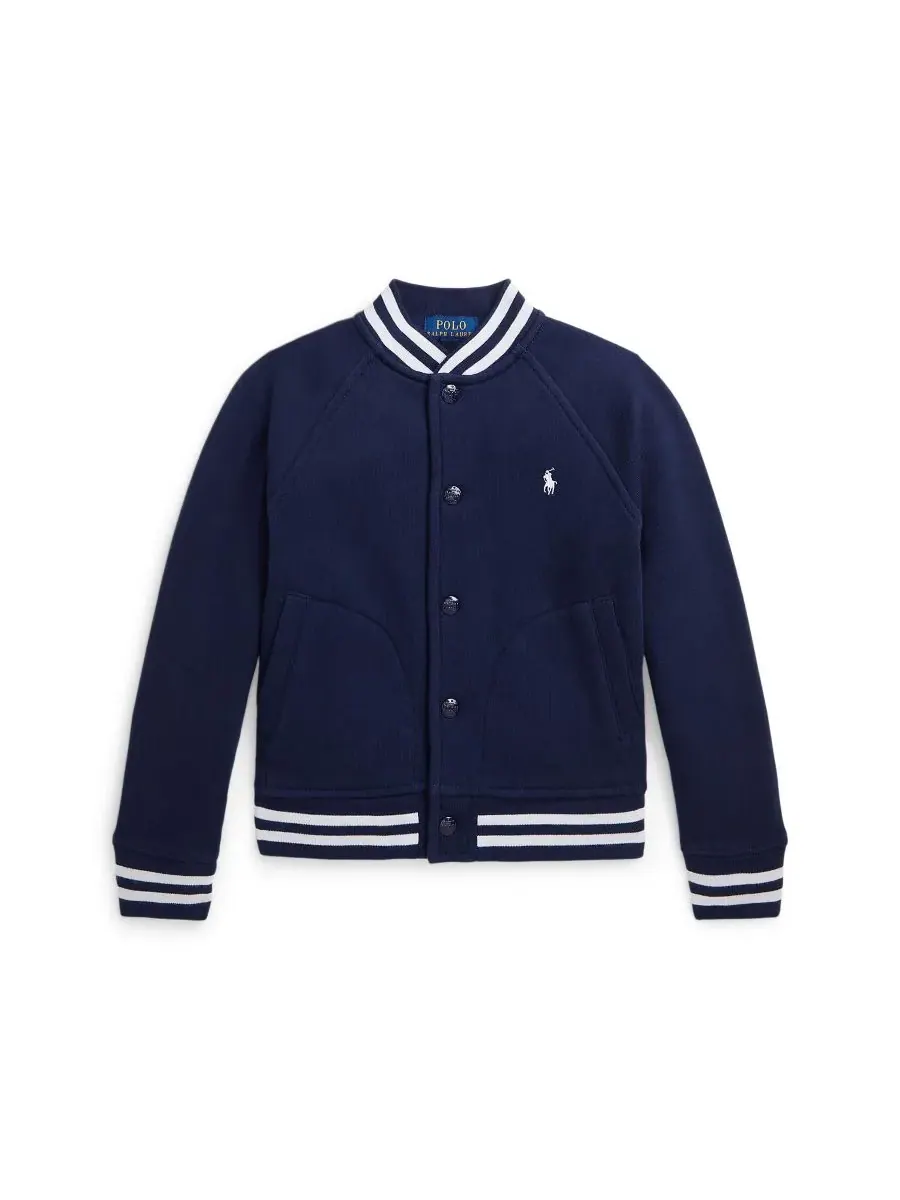 Бейсбольная куртка из флиса для мальчиков 2-7 лет Polo Ralph Lauren — изображение 1 из 2, темно-синий