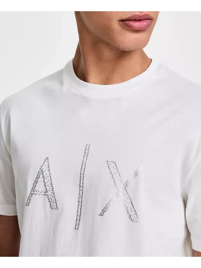 Мужская футболка классического кроя A|X Armani Exchange — изображение 2 из 4, белый
