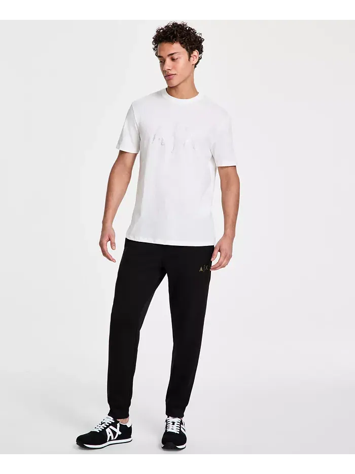 Мужская футболка классического кроя A|X Armani Exchange — изображение 3 из 4, белый