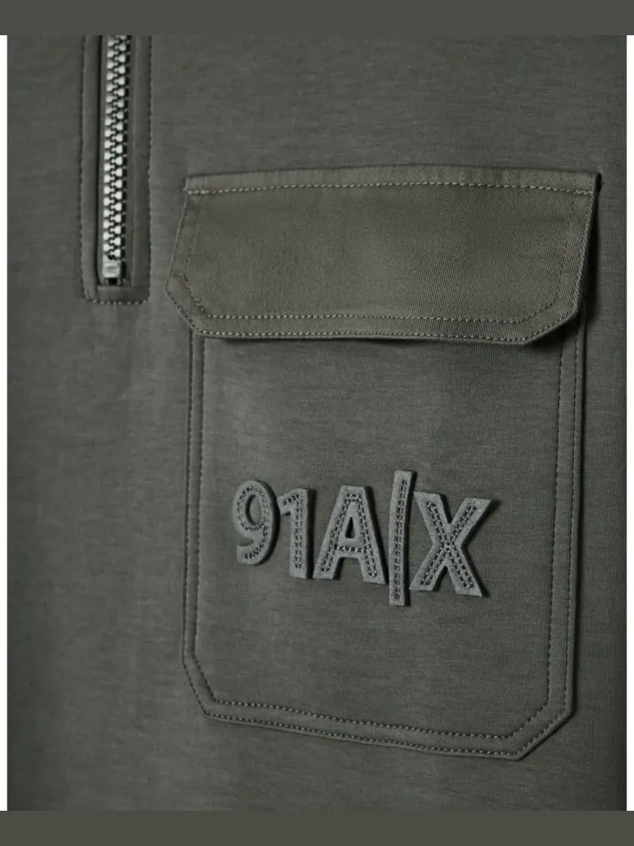 Мужская толстовка Pocket 91 Quarter Zip A|X Armani Exchange — изображение 4 из 4, серый