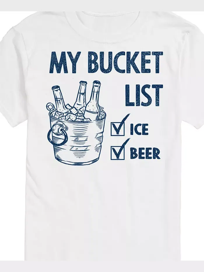 Мужская футболка с коротким рукавом Bucket List Ice Beer Summer AIRWAVES — изображение 3 из 3, белый