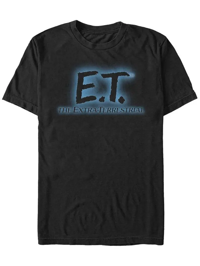 Мужская футболка с коротким рукавом со светящимся логотипом ET the Extra-Terrestrial Fifth Sun — изображение 1 из 1, черный