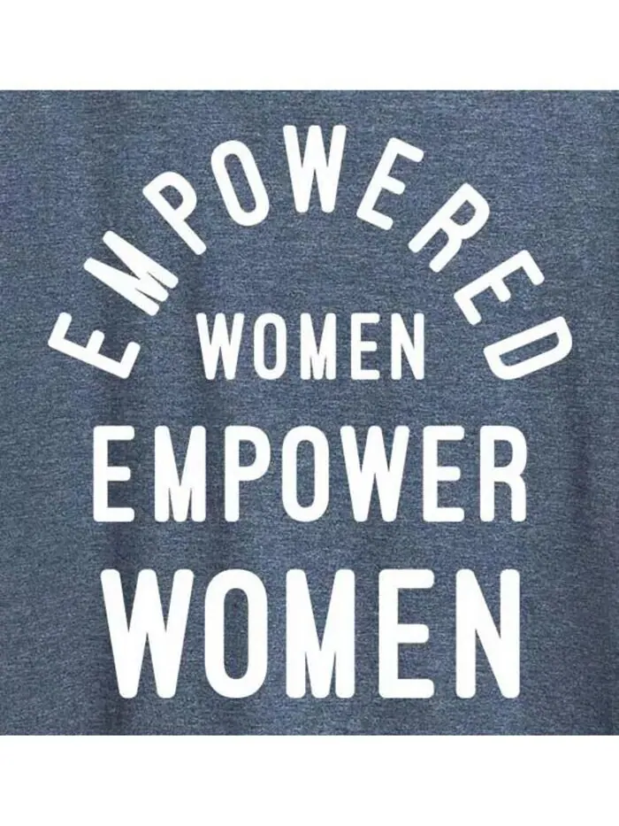 Модная женская футболка с рисунком больших размеров Empower Hybrid Apparel — изображение 2 из 3, синий
