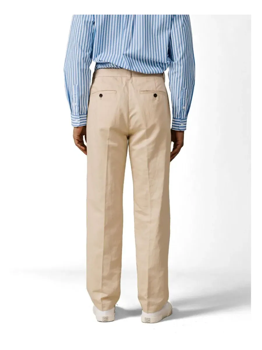 Брюки прямого кроя Pasmore Slim Leg Suit Trouser Aubin — изображение 3 из 8, бежевый