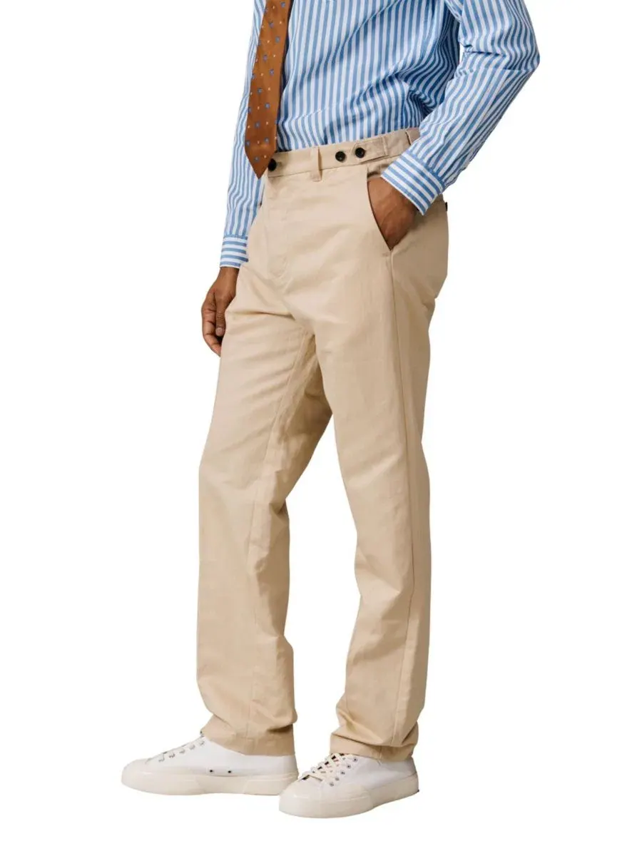 Брюки прямого кроя Pasmore Slim Leg Suit Trouser Aubin — изображение 4 из 8, бежевый