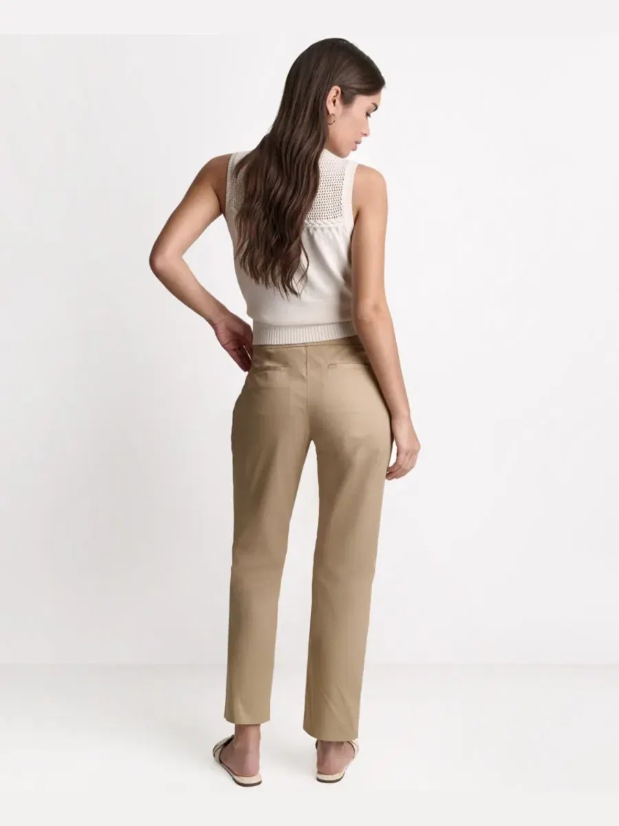 Брюки прямого кроя с завышенной талией BCBG — изображение 4 из 6, песочный