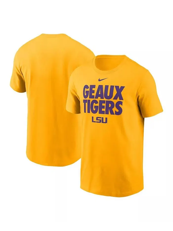 Мужская золотая футболка с речёвкой Local Ultimate Chant LSU Tigers Nike — изображение 1 из 3