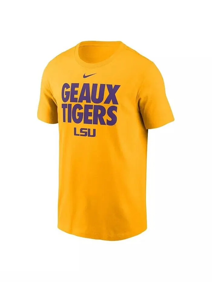 Мужская золотая футболка с речёвкой Local Ultimate Chant LSU Tigers Nike — изображение 3 из 3