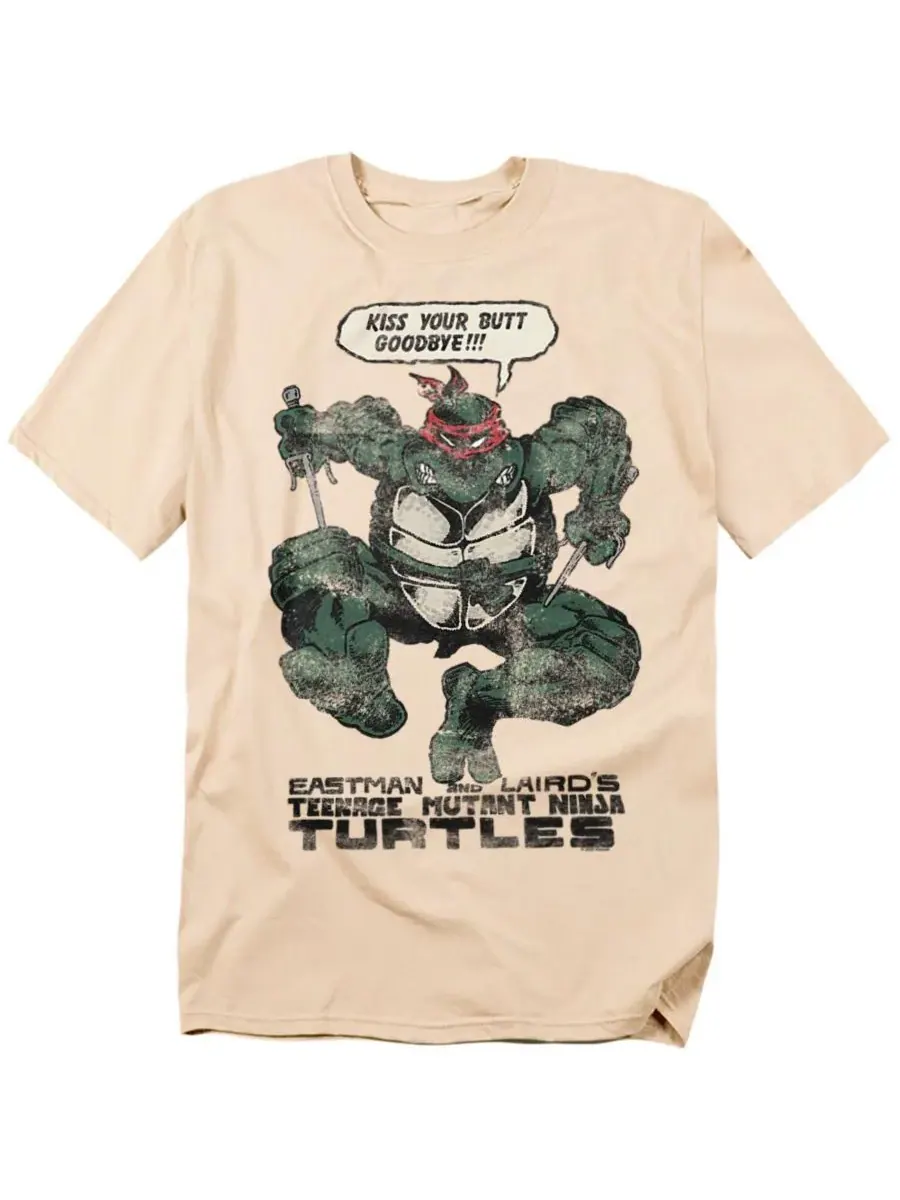 Мужская футболка Raph Kiss Your Butt Goodbye Teenage Mutant Ninja Turtles — изображение 1 из 3, бежевый