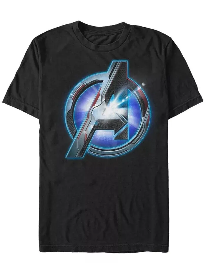 Мужская футболка с коротким рукавом с логотипом Marvel Avengers Glowing Avengers Fifth Sun — изображение 1 из 1, черный