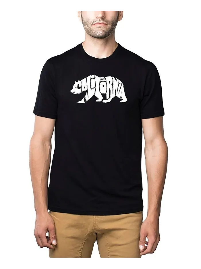 Мужская футболка Word Premium Art — California Bear LA Pop Art — изображение 1 из 2, черный