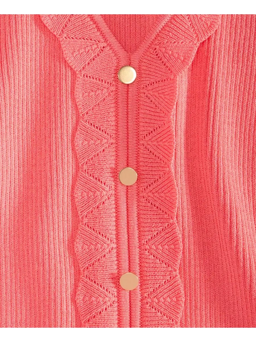 Женский кардиган с коротким рукавом и V-образным вырезом I.N.C. International Concepts, Coral Bells — изображение 4 из 4