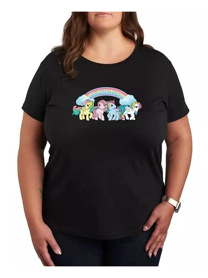 Модная футболка большого размера с рисунком My Little Pony Hybrid Apparel — изображение 1 из 3, черный
