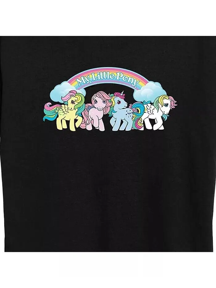 Модная футболка большого размера с рисунком My Little Pony Hybrid Apparel — изображение 3 из 3, черный