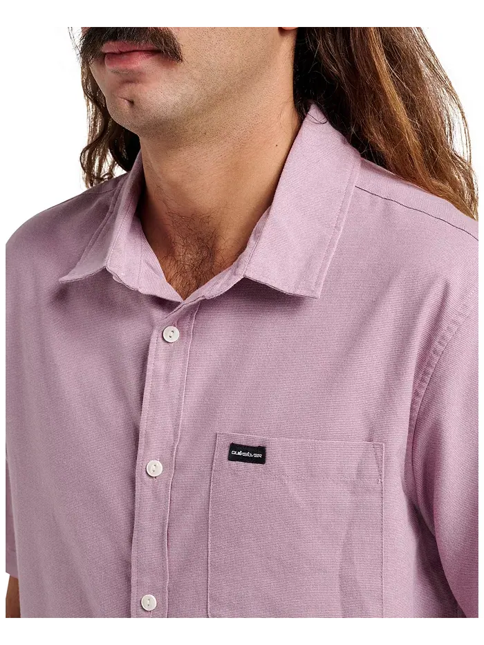 Мужская классическая рубашка с коротким рукавом Shoreline Quiksilver — изображение 5 из 5, бирюзовый
