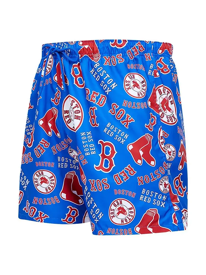 Мужские шорты Boston Red Sox с вышитым логотипом — изображение 3 из 4, синий