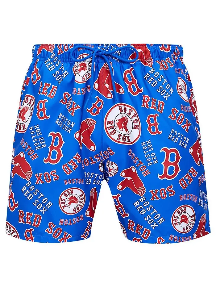 Мужские шорты Boston Red Sox с вышитым логотипом — изображение 4 из 4, синий