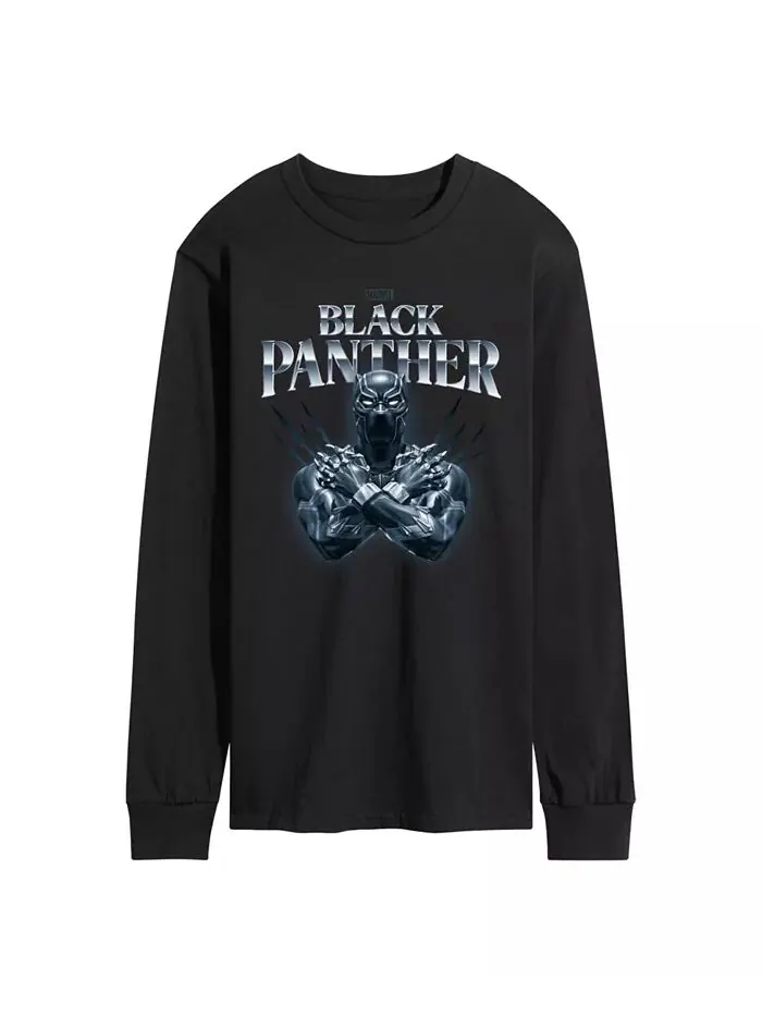 Мужская футболка с длинным рукавом Black Panther AIRWAVES — изображение 1 из 3, черный