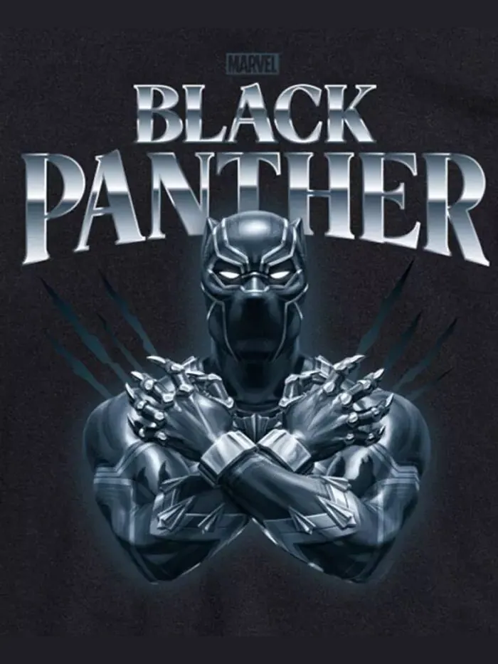 Мужская футболка с длинным рукавом Black Panther AIRWAVES — изображение 3 из 3, черный