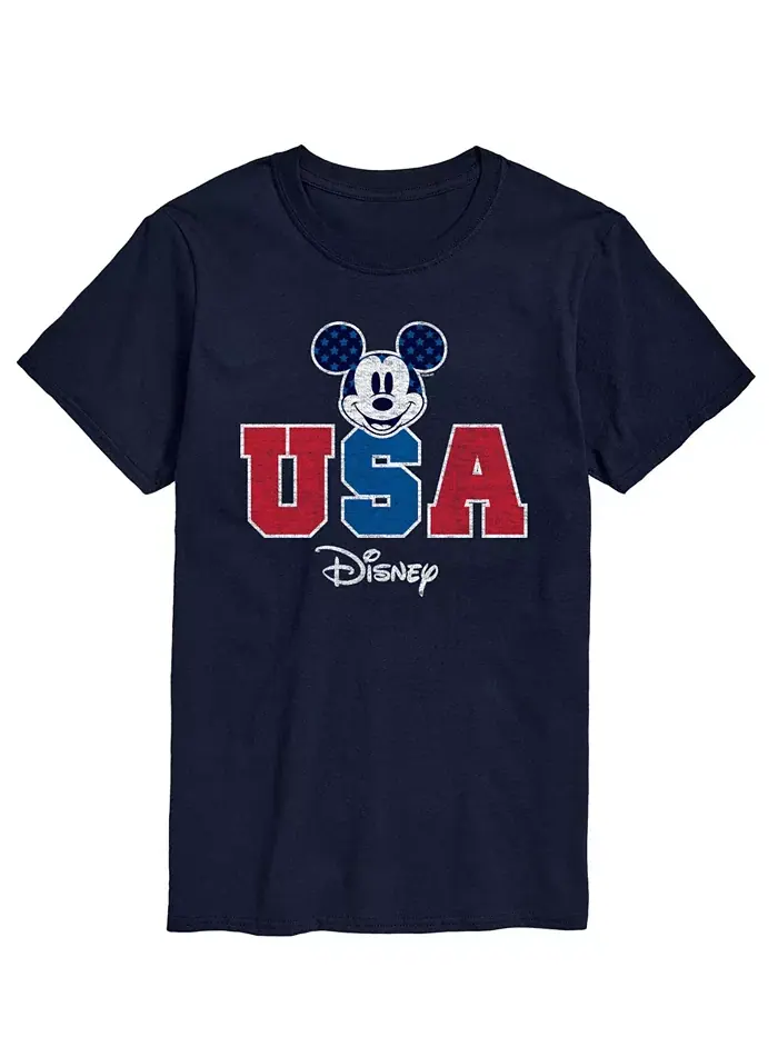 Мужская футболка с коротким рукавом Disney Mickey Mouse USA AIRWAVES — изображение 1 из 3, синий